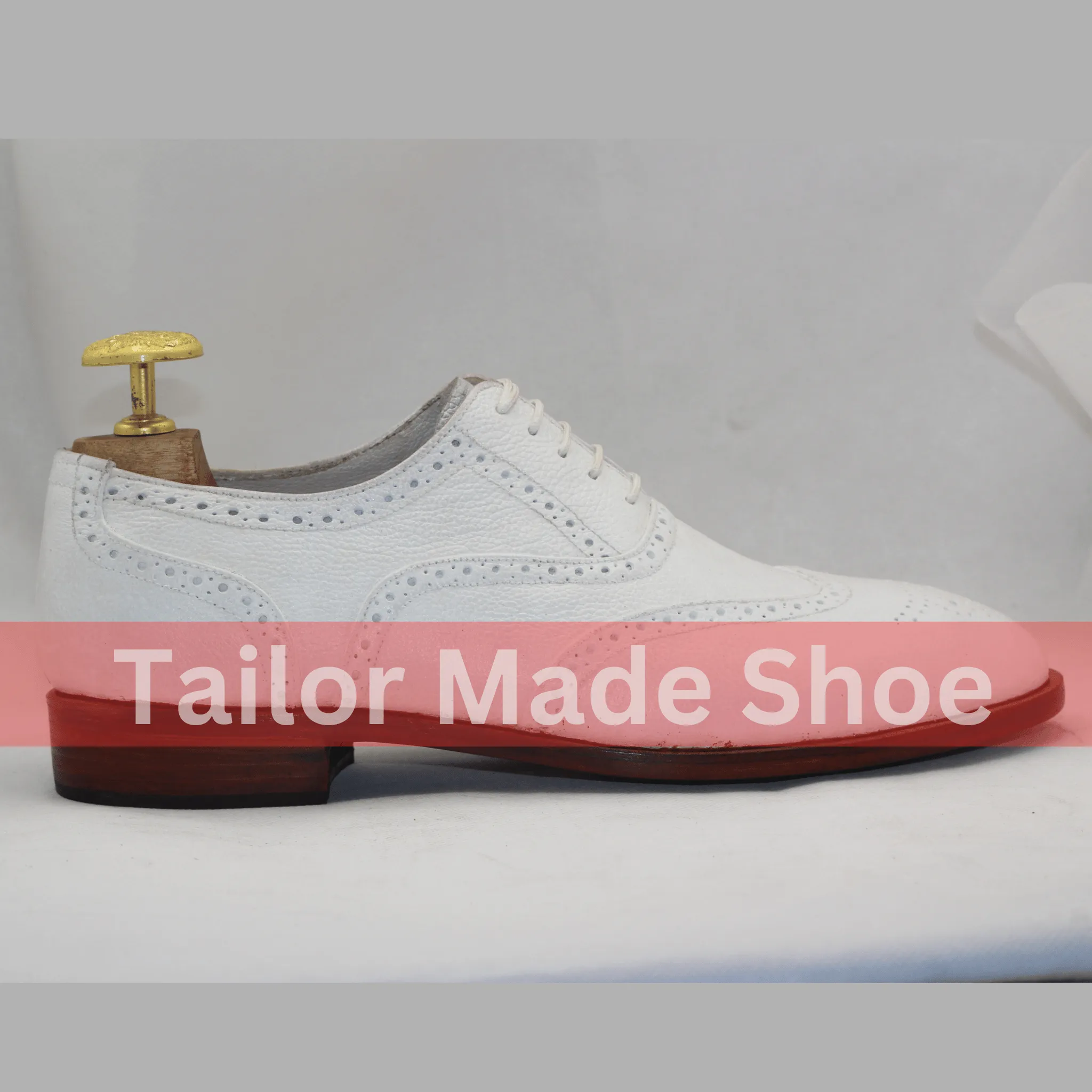 Men's Classic White Leather Brogue Shoes Sophisticated White Oxford Brogues – Stylish and Comfortable – Handmade and Premium Quality