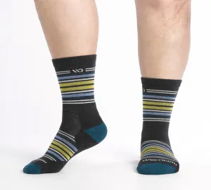 Men’s Multi Stripe Cushioned Micro Crew Socks - 9005