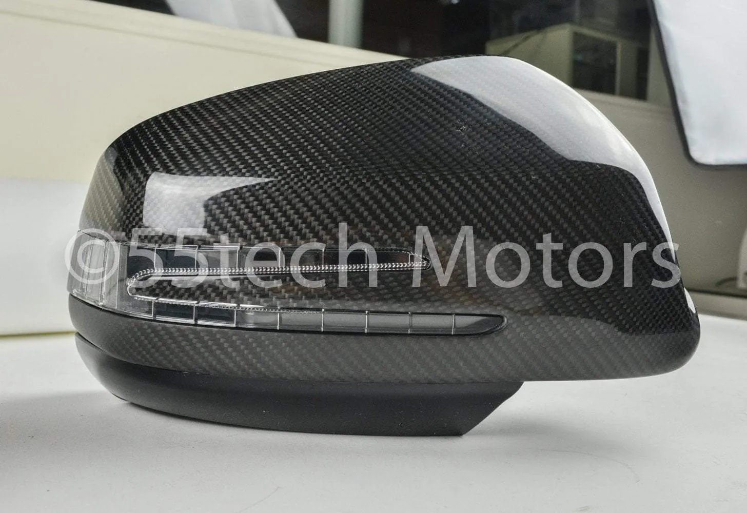 Mercedes W204 2008~2009 Carbon Fiber CF Mirror Covers /Black / Silver / White / Chrome