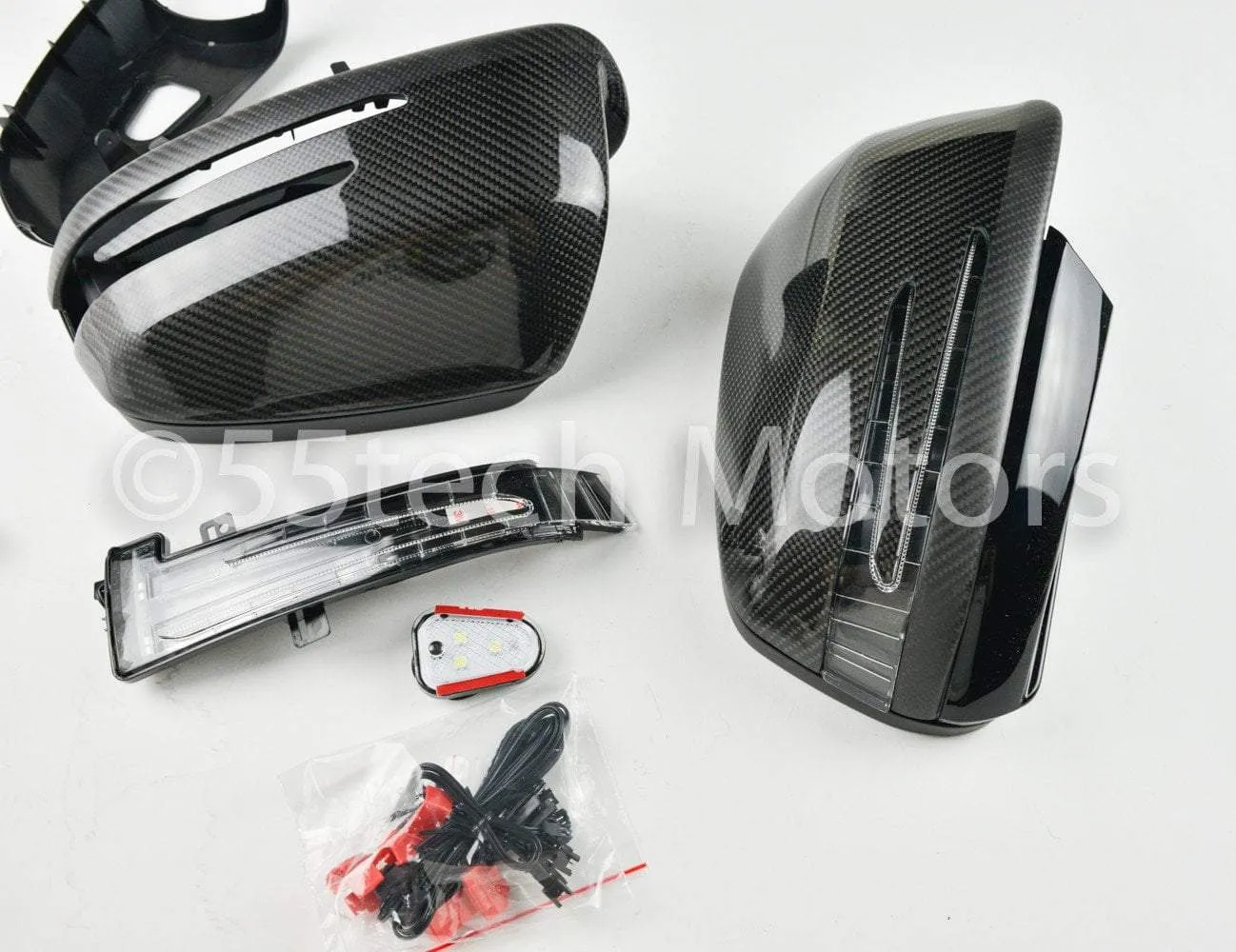 Mercedes W204 2008~2009 Carbon Fiber CF Mirror Covers /Black / Silver / White / Chrome