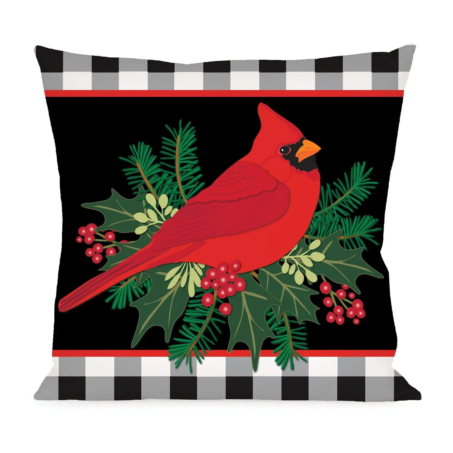 Merry Christmas Cardinal Interchangeable Pillow Cover,4plc422