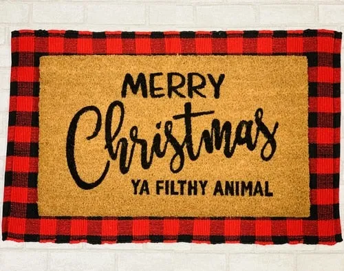 Merry Christmas Ya Filthy Animal Door Mat