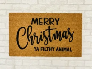 Merry Christmas Ya Filthy Animal Door Mat