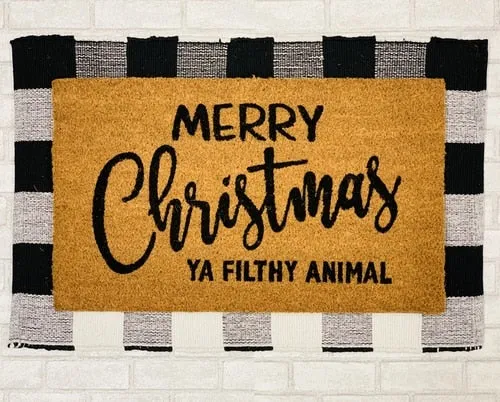 Merry Christmas Ya Filthy Animal Door Mat