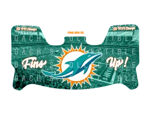 Miami Dolphins Custom Visor for Any Full Size Riddell Helmet (Universal Fit) (2)