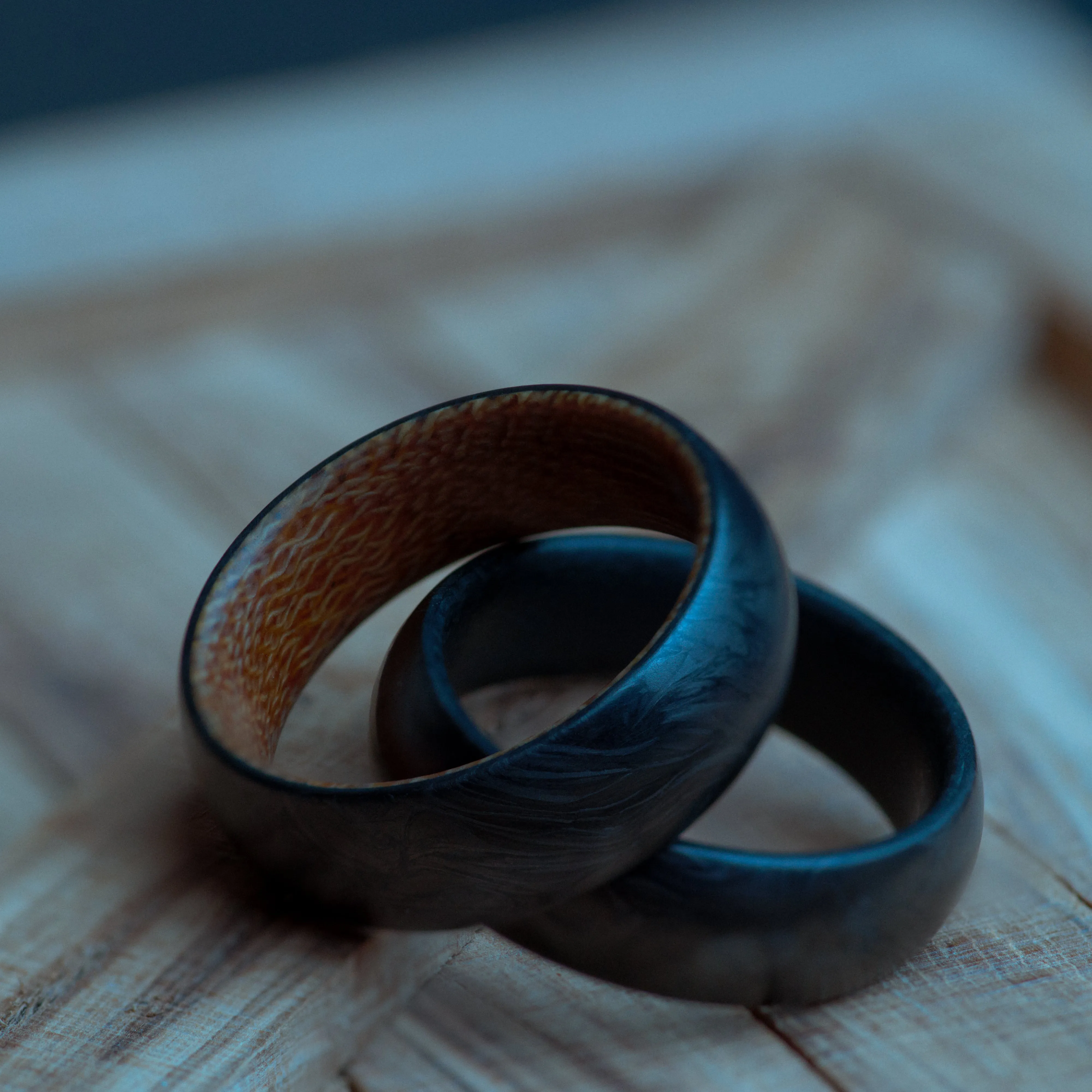 Micarta and Forged Carbon Fiber Mens Wedding Band