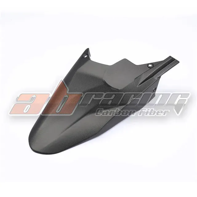 Motorcycle Black Rear Fender Tire Mudguard Cover For Ducati Multistrada 1200 2016-2017 Carbon Fiber Twill