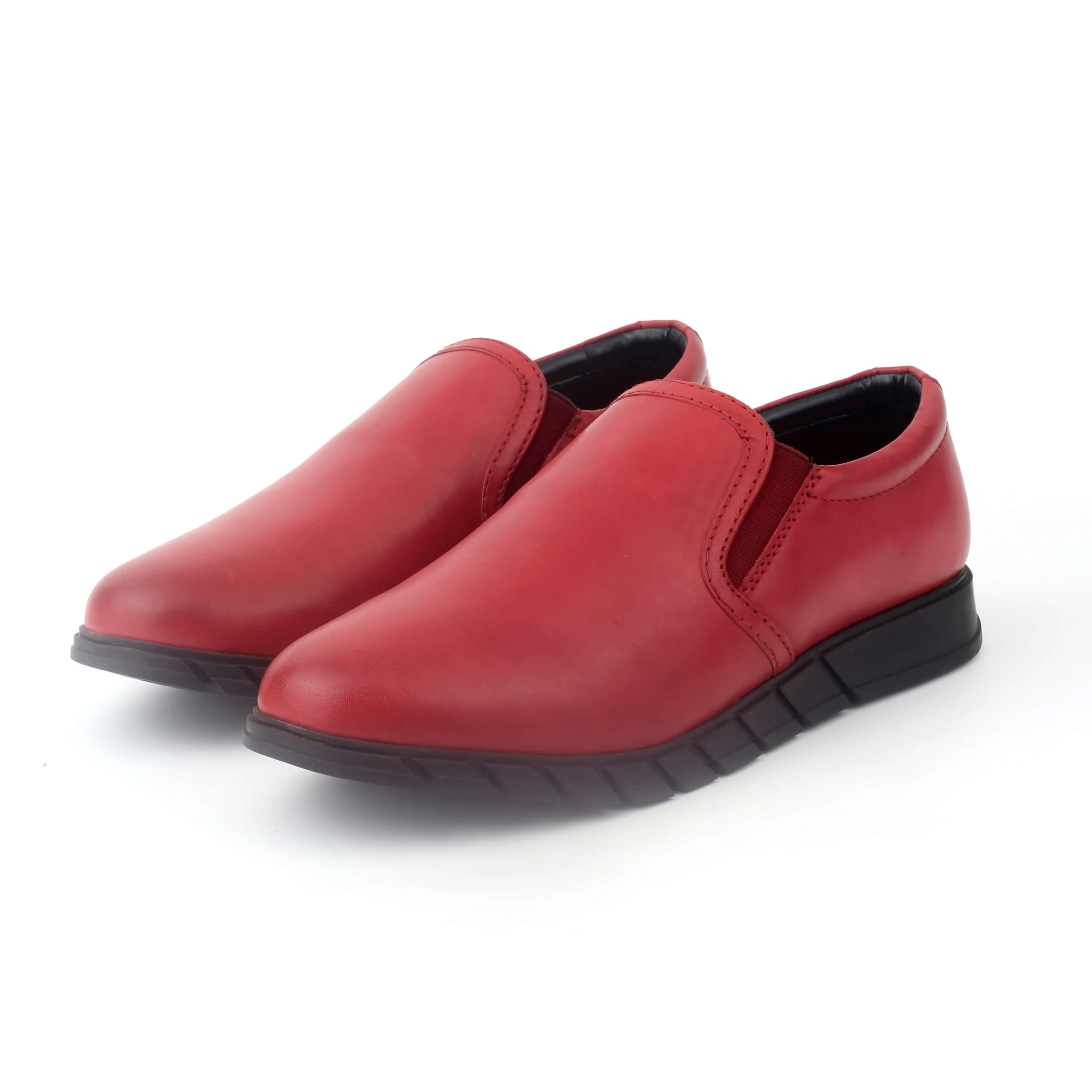 Mova Women's Comfort Fit Leather SlipOns LD65 - Red