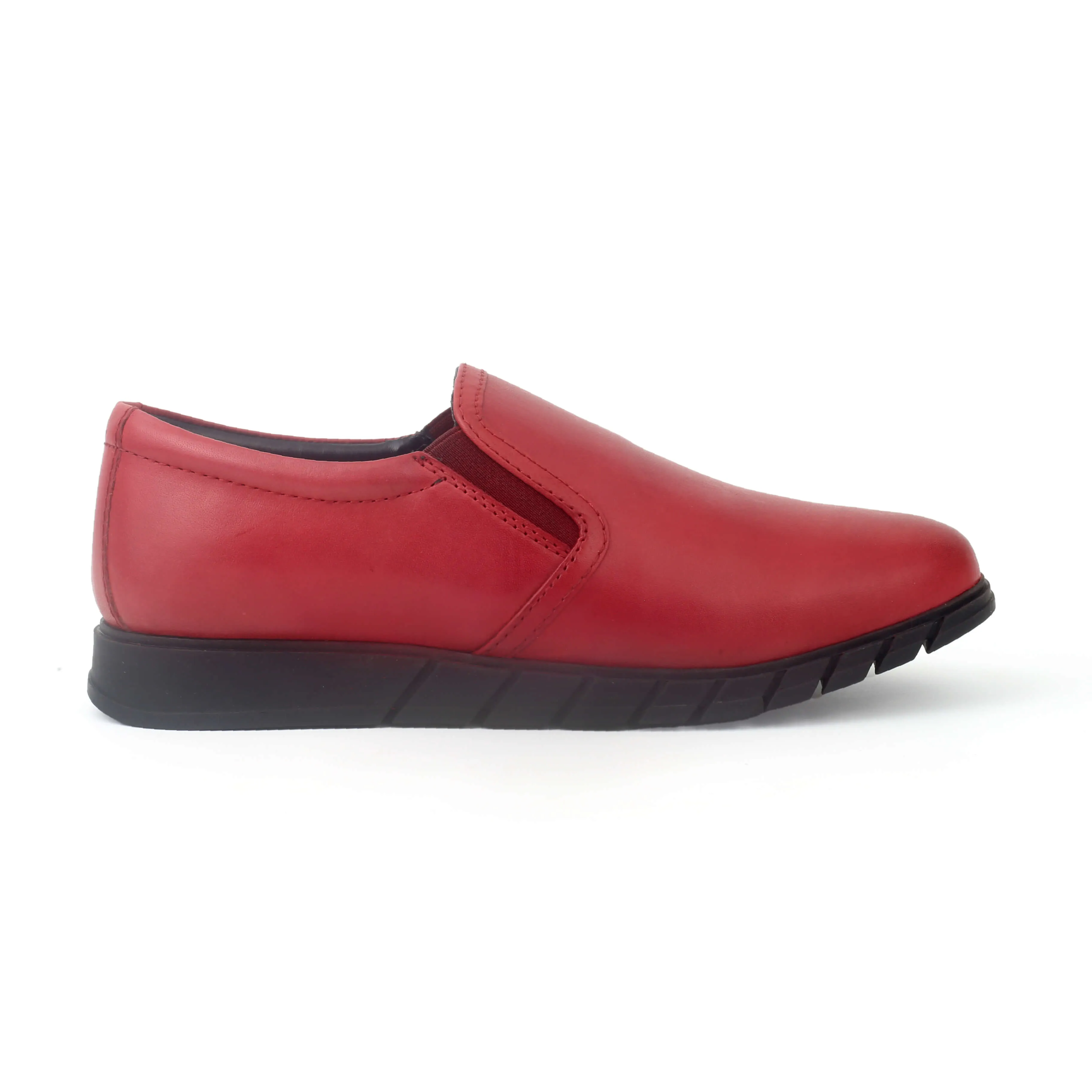 Mova Women's Comfort Fit Leather SlipOns LD65 - Red