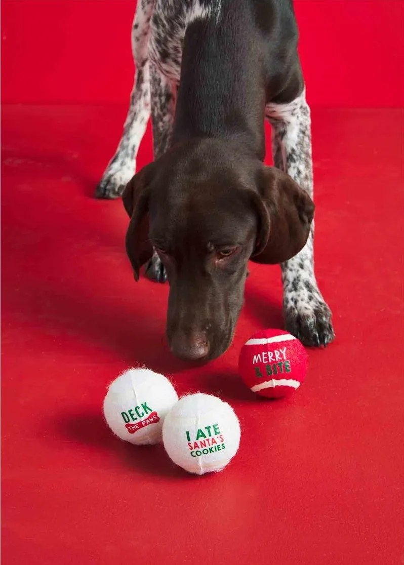 Mud Pie Holiday Dog Tennis Ball