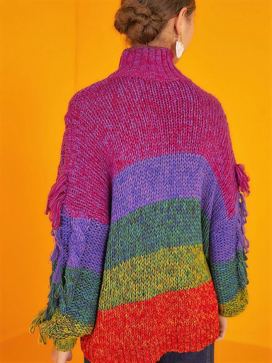 Multicolored Yarn Sweater