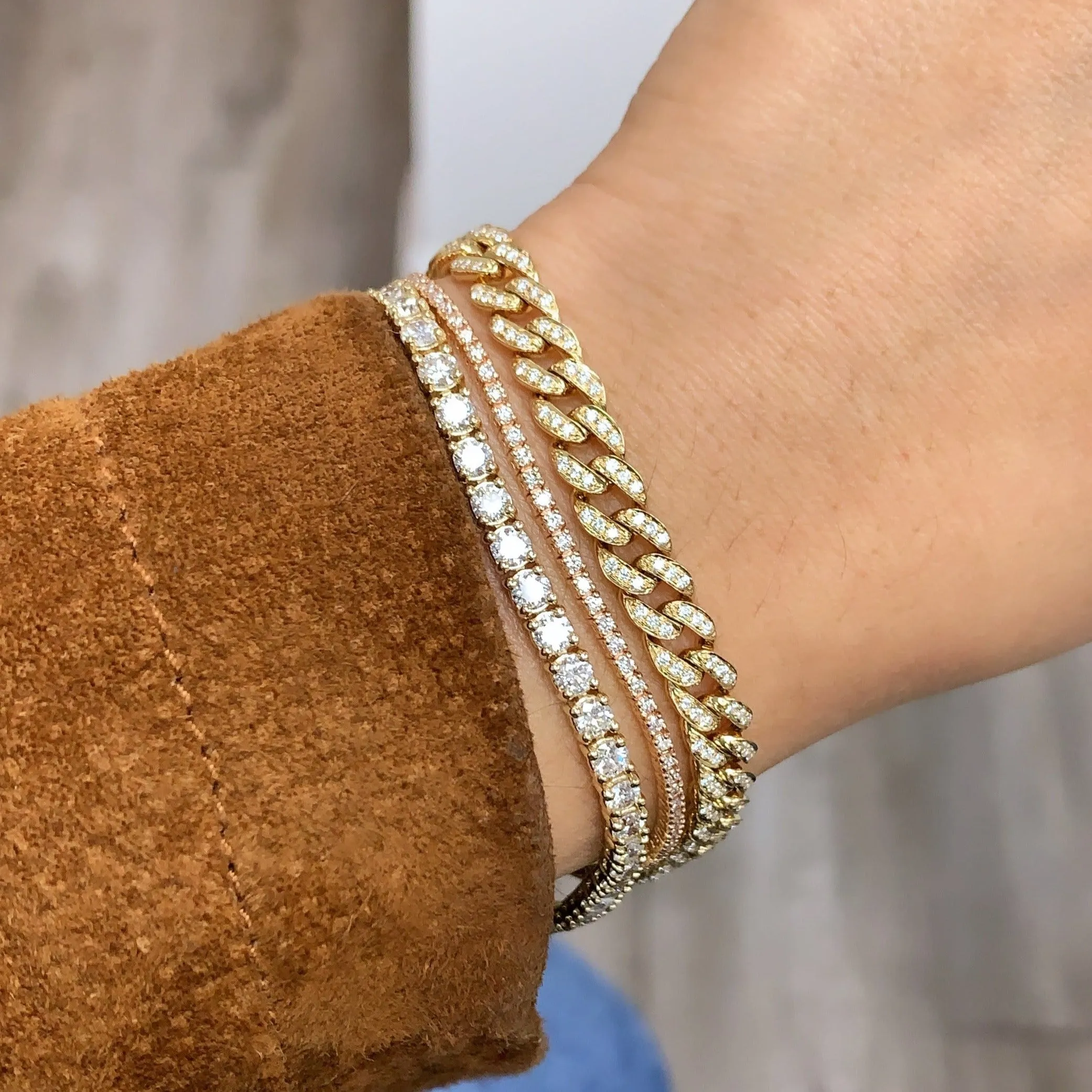 Natural Diamond Tennis Bracelet