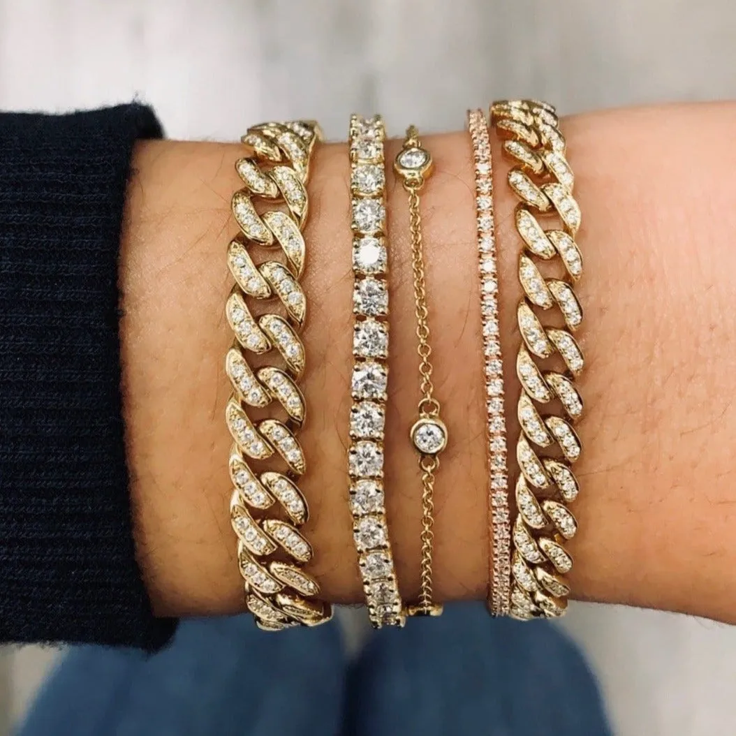 Natural Diamond Tennis Bracelet