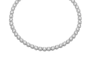 Necklace 14kt Gold Round Diamonds Tennis 1.84 cts Adjustable