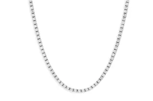 Necklace 18kt Gold Round Diamonds 6.11 cts Tennis