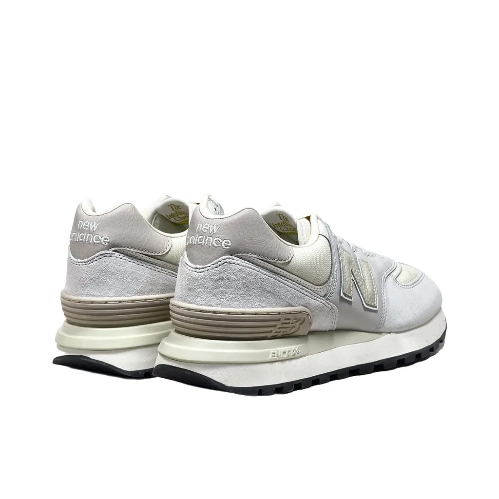 New Balance 574 Sport Shoes Suede Grey Color For Men