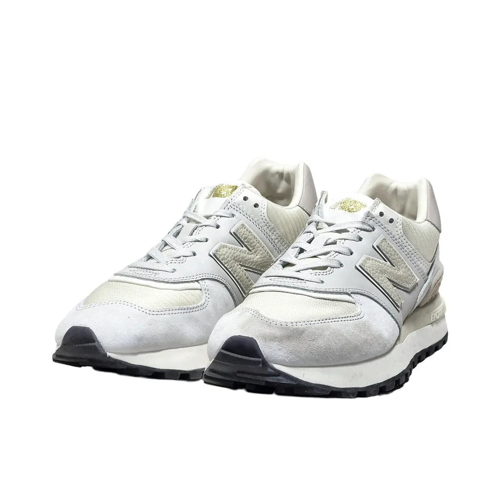 New Balance 574 Sport Shoes Suede Grey Color For Men