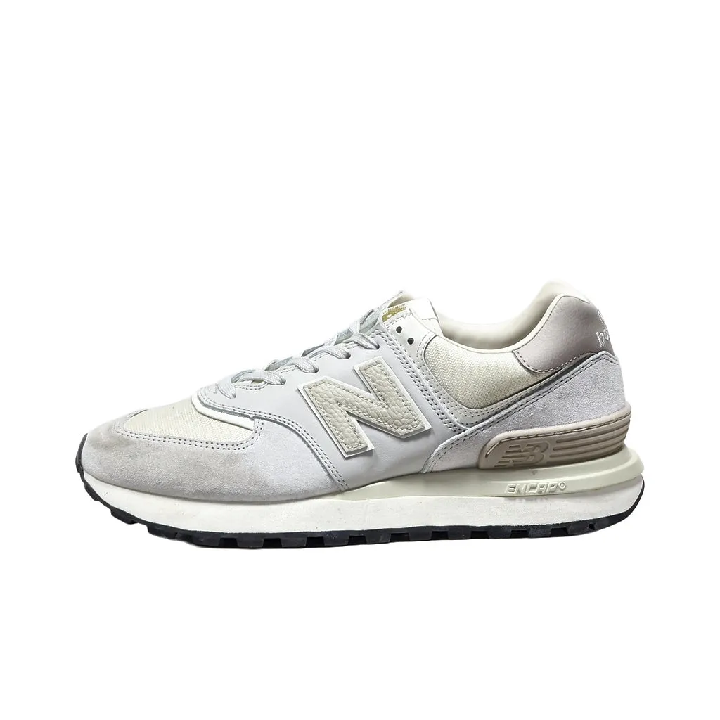 New Balance 574 Sport Shoes Suede Grey Color For Men