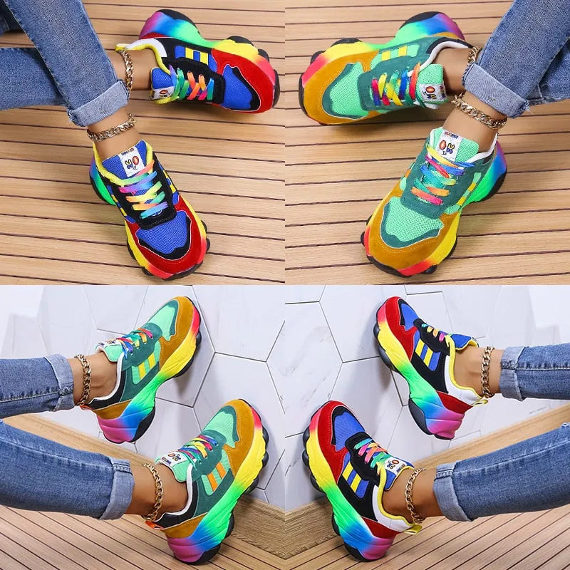 New Outdoor Tênis Feminino Colorful Comfort Shoes