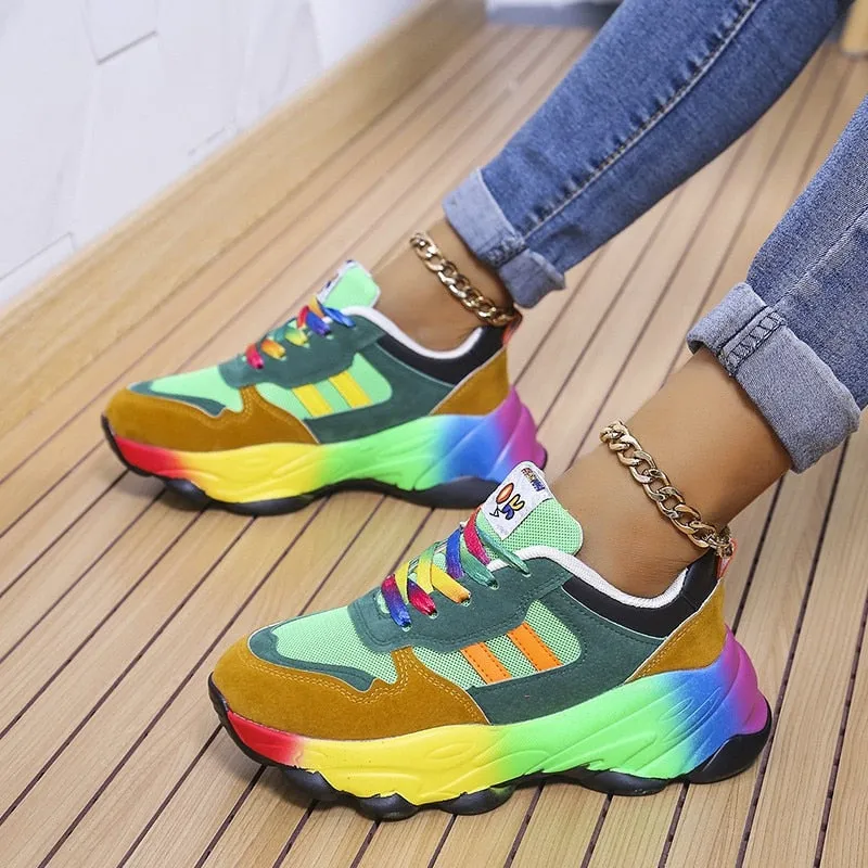 New Outdoor Tênis Feminino Colorful Comfort Shoes