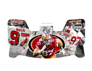 Nick Bosa Custom Visor for Any Full Size Riddell Helmet (Universal Fit)