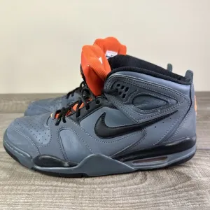 Nike Air Flight Falcon Mens Size 10 Mid Shoes Wolf Grey Team Orange Suede 397204