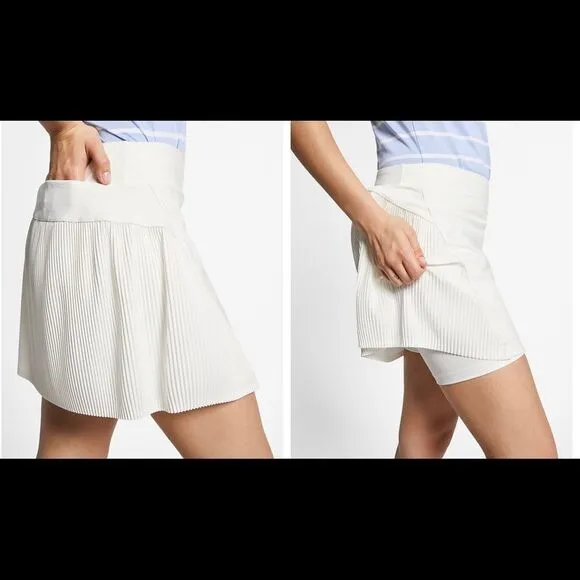 Nike Dri Fit white golf/tennis pleated skirt L