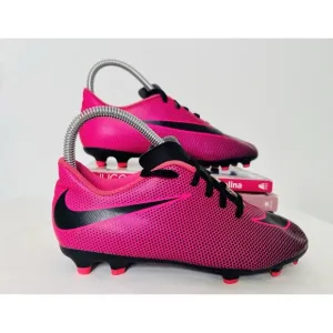 Nike Jr Bravata II FG Soccer Cleat 844442-600 Pink Blast, Black, Kids Size 3.5Y