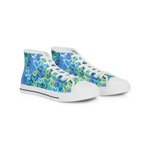 Nonbinary Graffiti Hearts High Top Sneakers