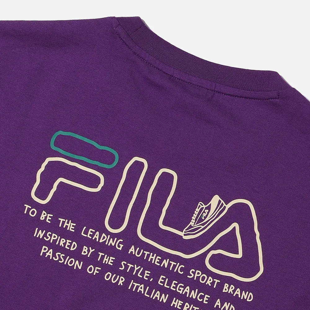 Áo Thun Tay Ngắn Unisex Fila Shoes Graphic Rs2 - Tím