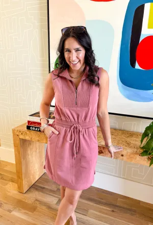 On The Run Dress in Slate Rose