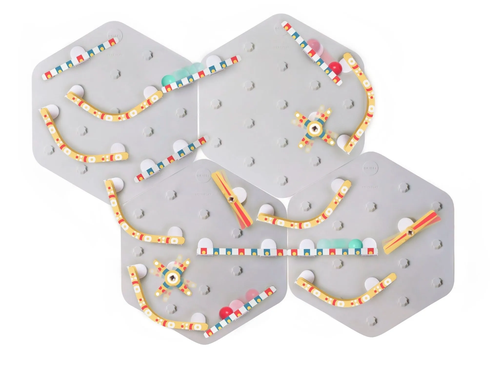 Oribel VertiPlay STEM Build Your Own Marble Run Wall Toy - 2 Curvy Tracks  4 Connectors (2 Pack)