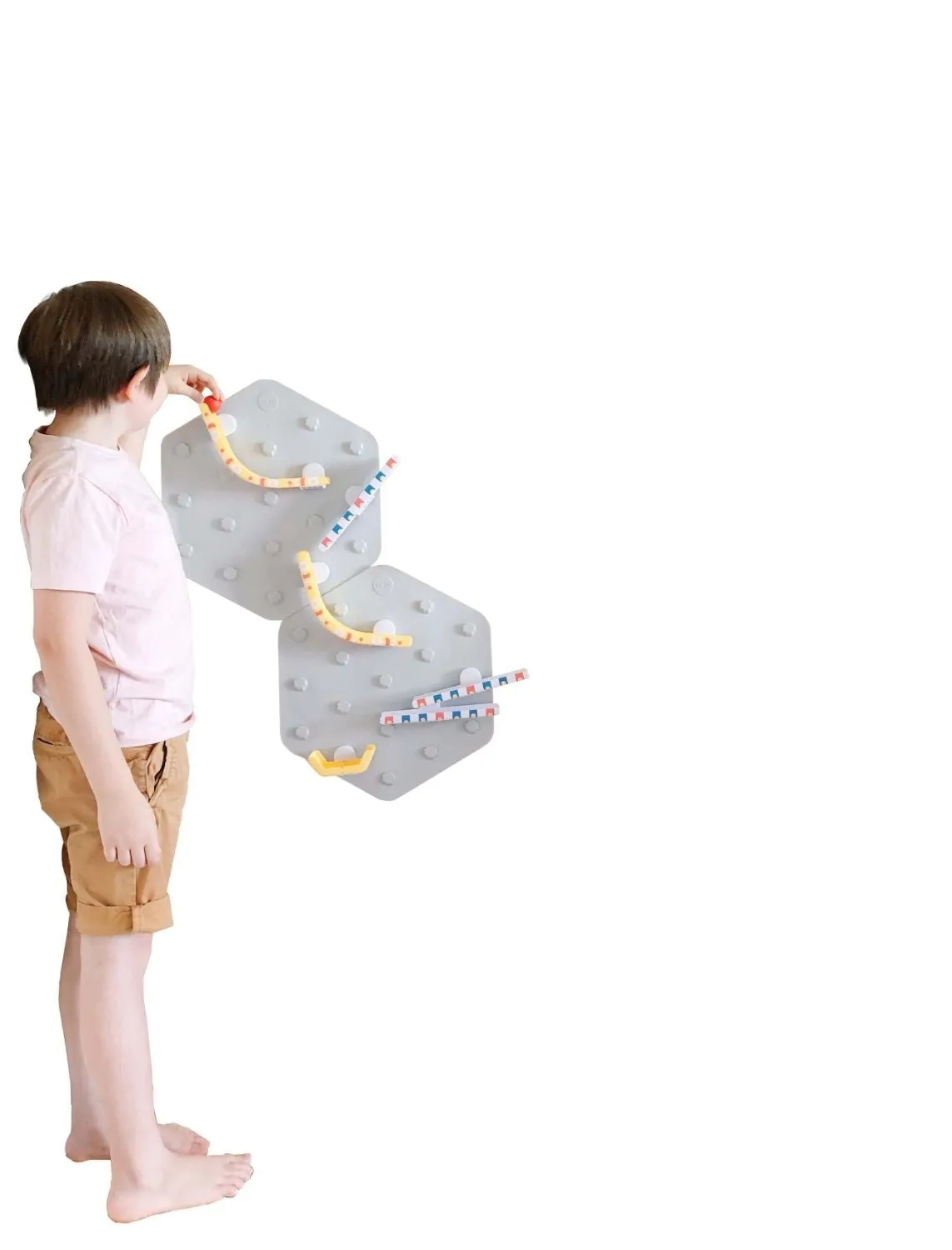 Oribel VertiPlay STEM Build Your Own Marble Run Wall Toy - 2 Curvy Tracks  4 Connectors (2 Pack)
