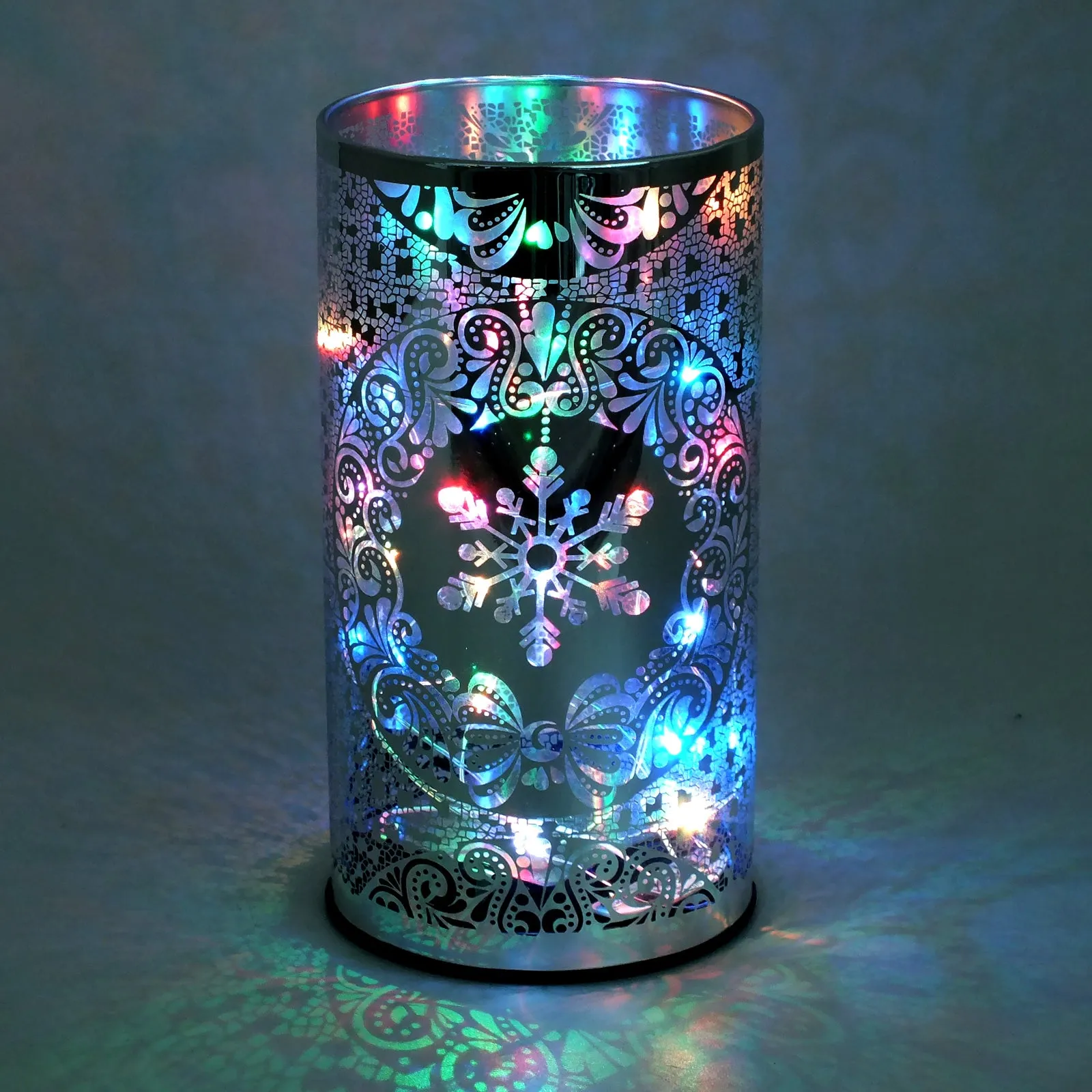 Pack of 2 Luxa Fantasia Glass Twinklers Colour Changing LED Projector Lamps | Cordless Lights