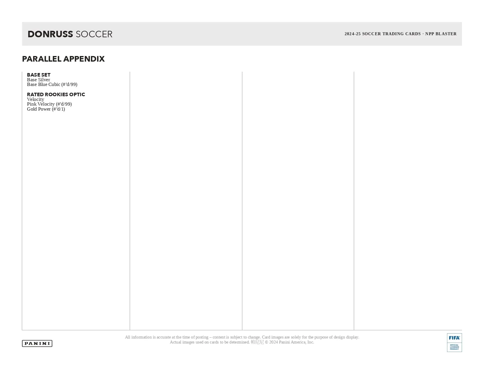 Panini Donruss Soccer 2024/25 - Blaster Box