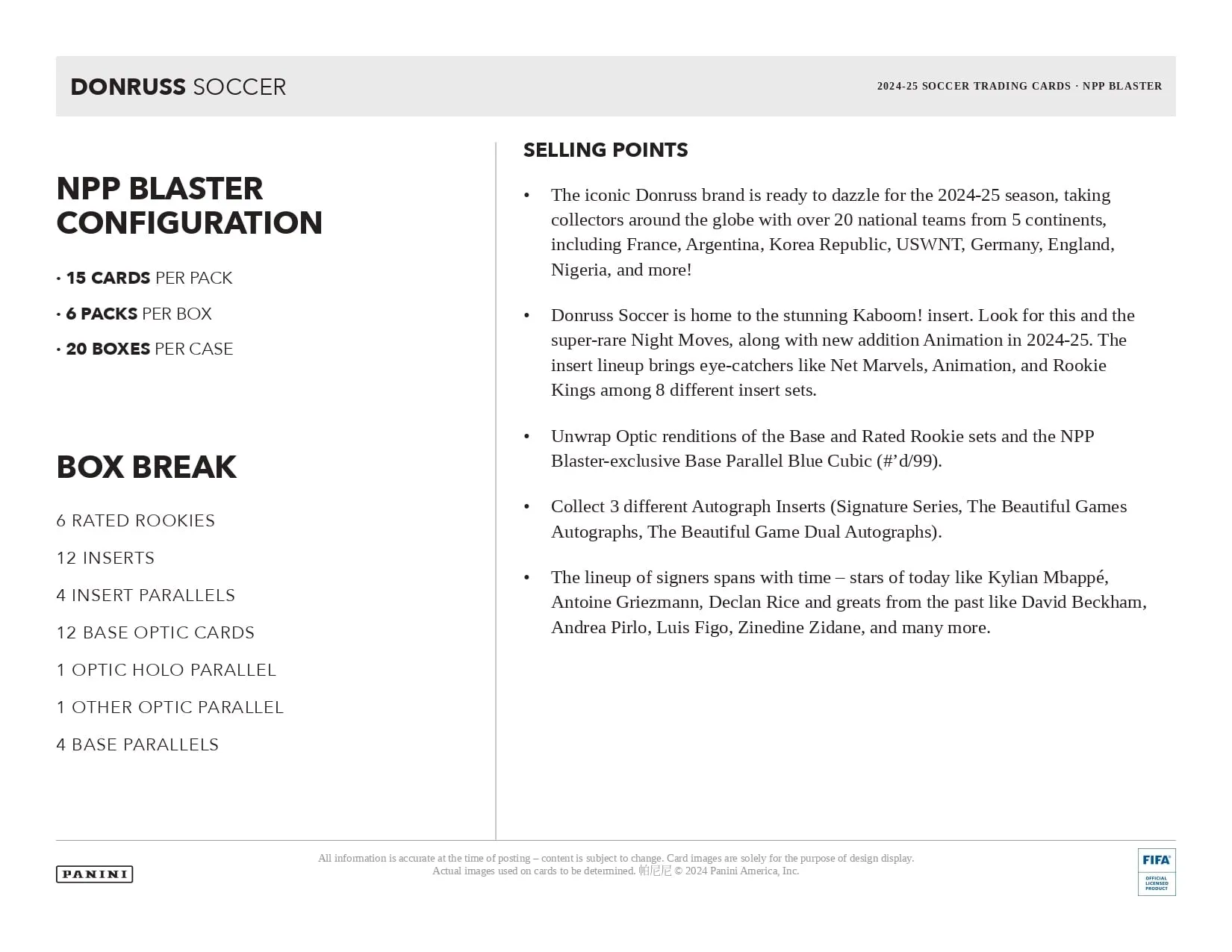 Panini Donruss Soccer 2024/25 - Blaster Box
