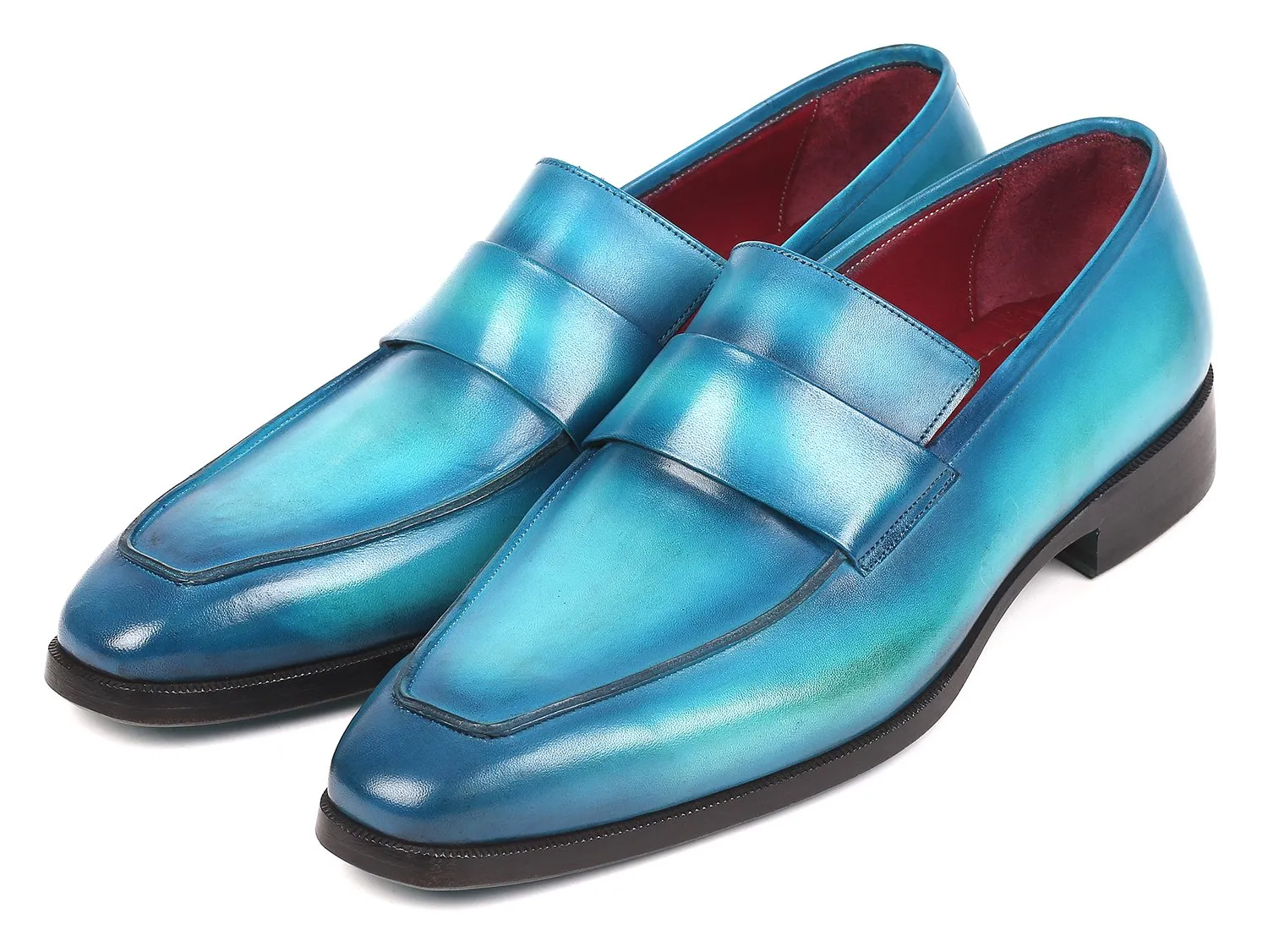 Paul Parkman Men's Loafers in Turquoise