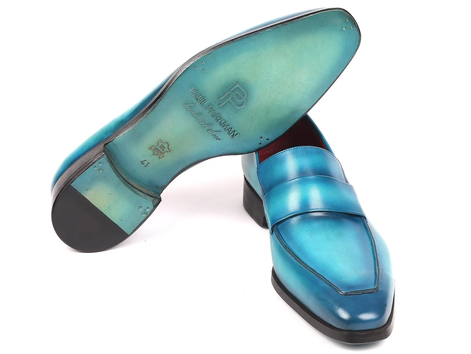 Paul Parkman Men's Loafers in Turquoise
