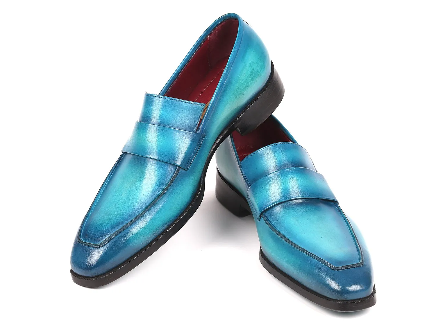 Paul Parkman Men's Loafers in Turquoise
