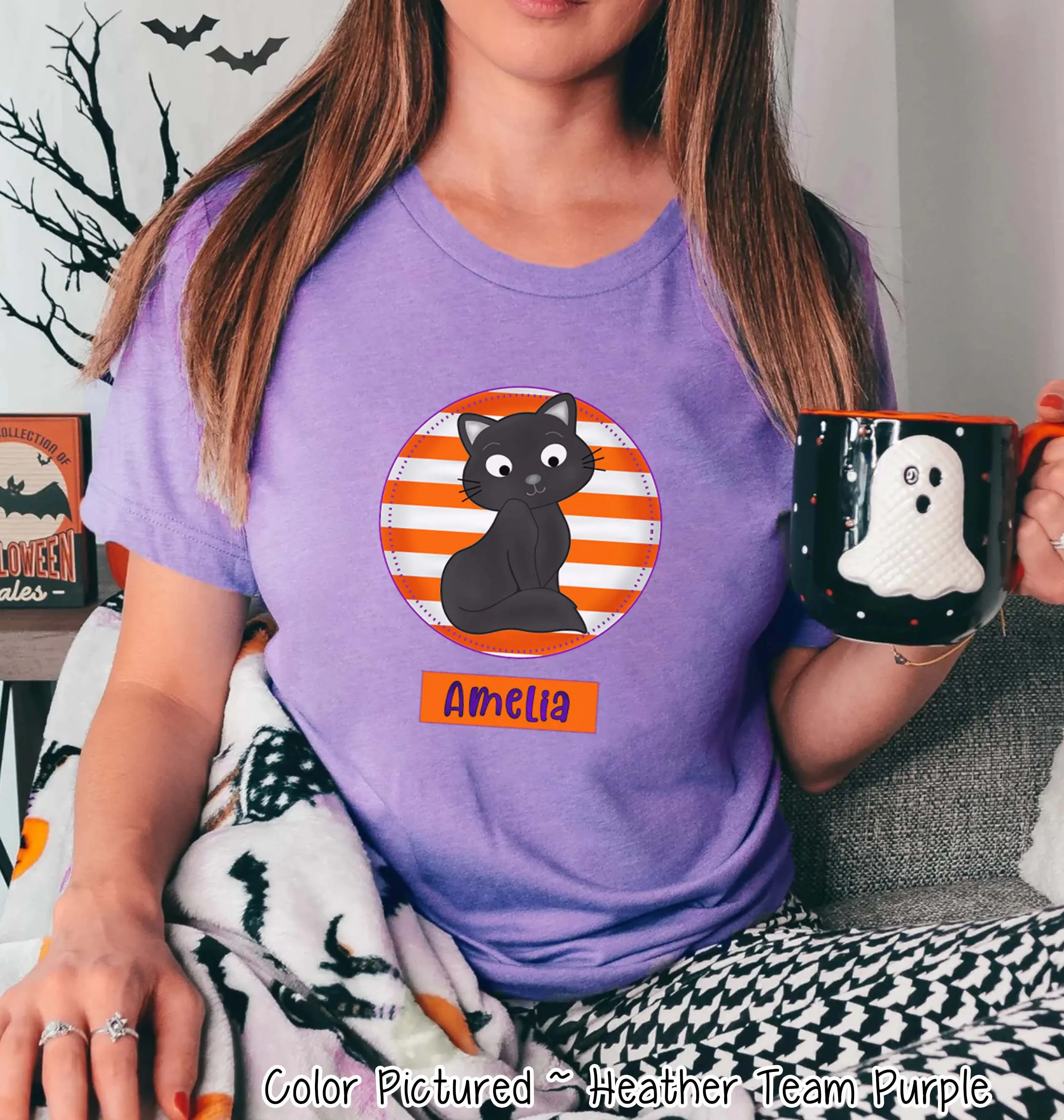 Personalized Character Circle with Custom Name Halloween Tee