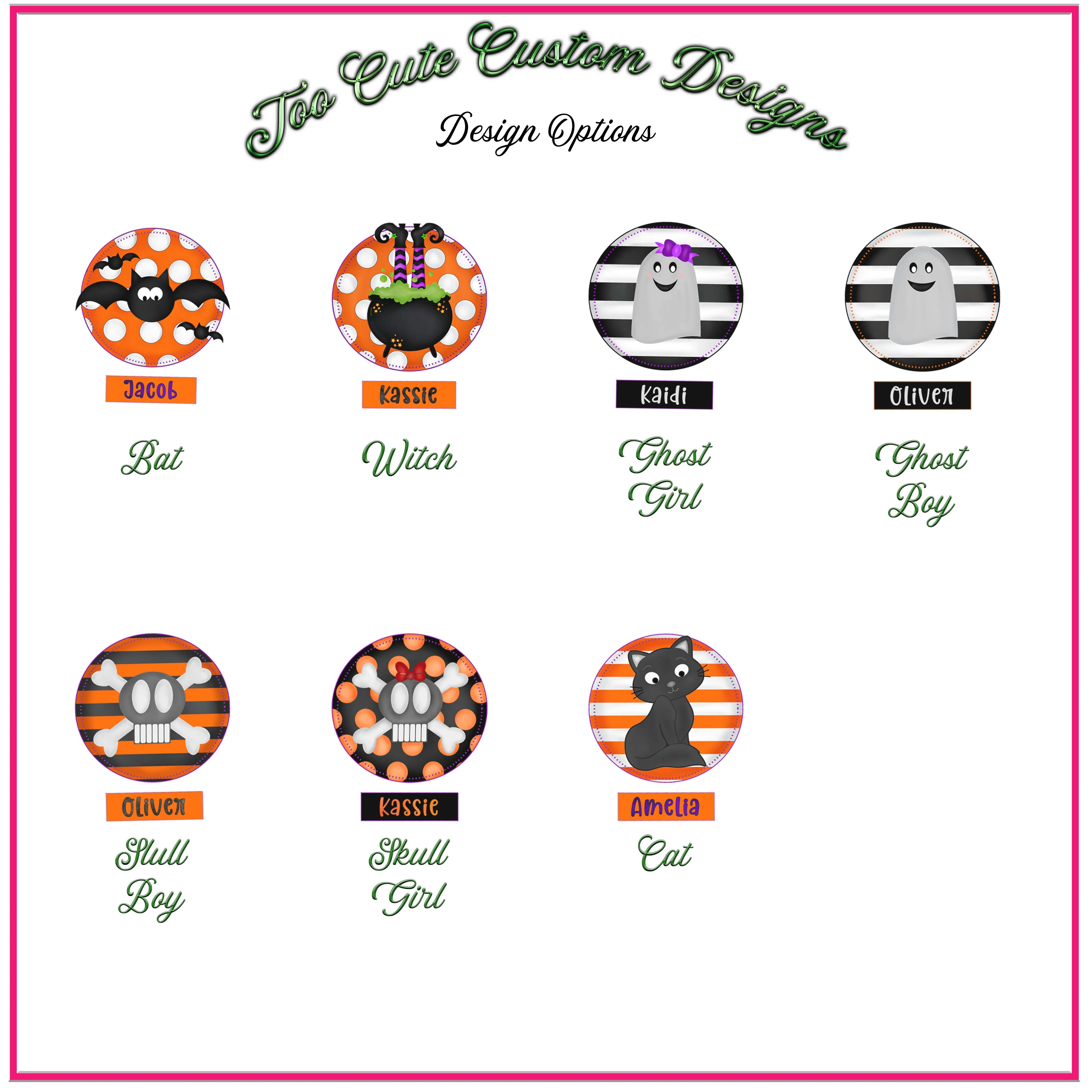Personalized Character Circle with Custom Name Halloween Tee