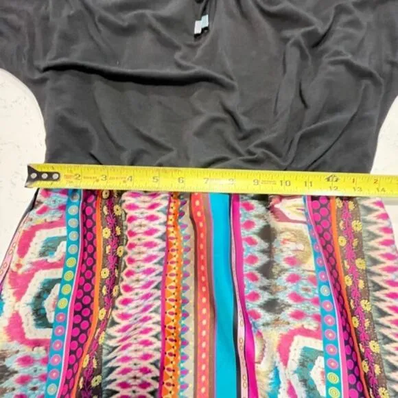 Phoebe Couture Colorful Egyptian Design Tie Dress Sz 0
