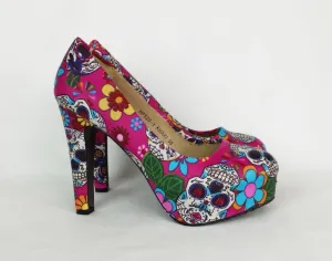 Pink Sugar Skull High heels