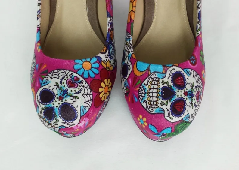 Pink Sugar Skull High heels