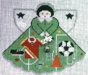 PP996BV-Angel with charms: Soccer (moss green(
