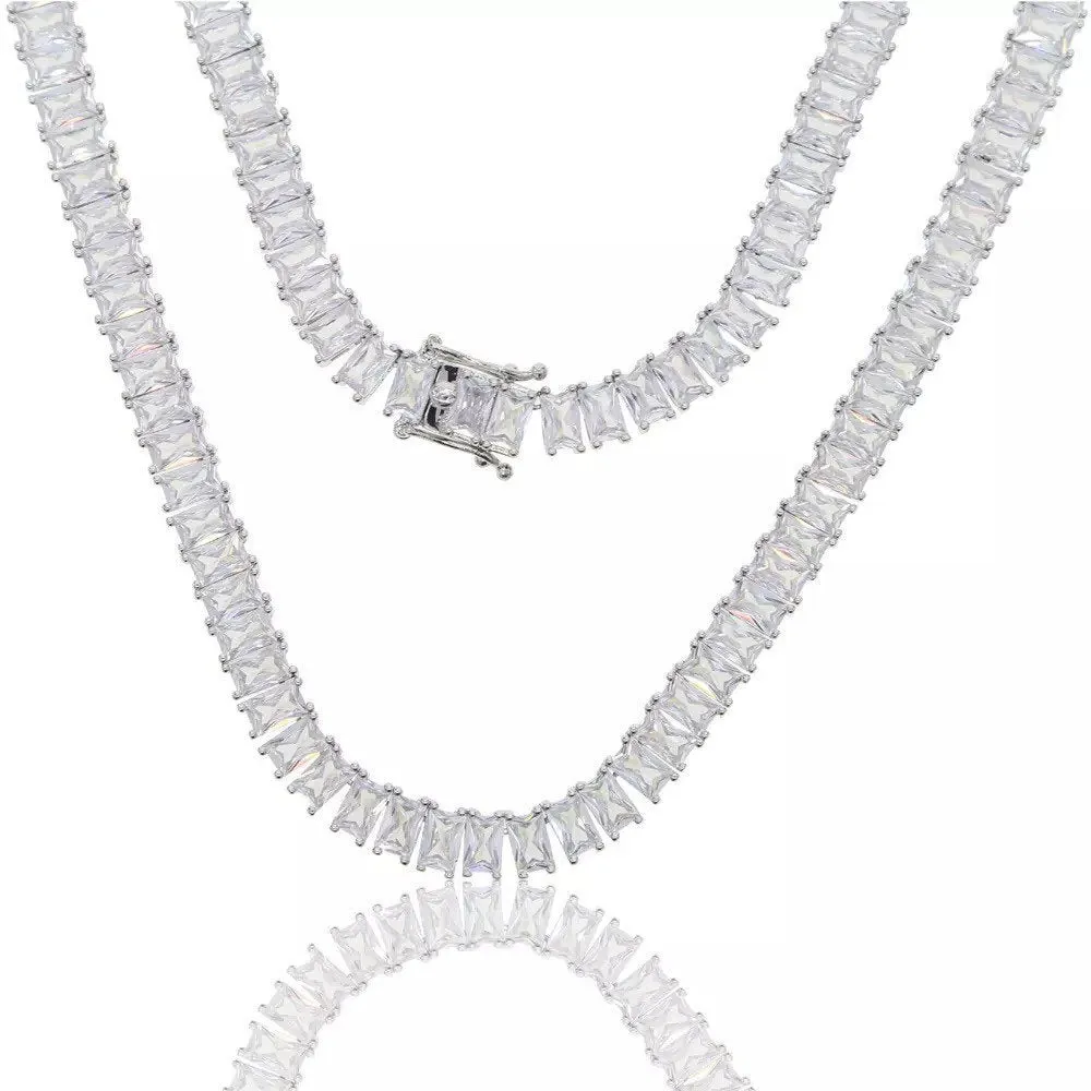 Princess Cut Diamond Necklace