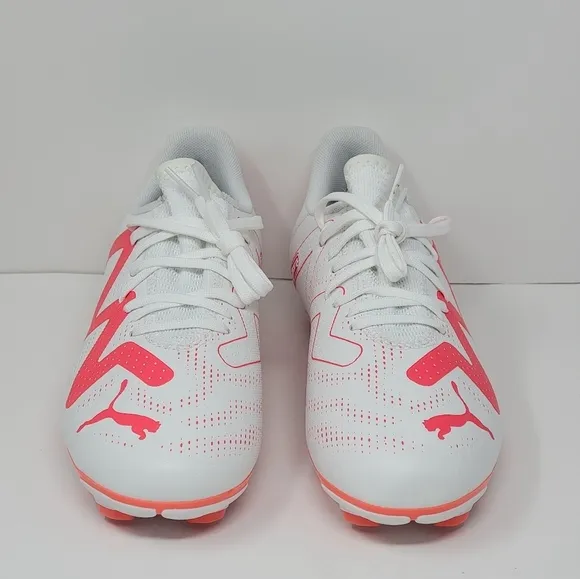 Puma Future Play FG/AG Youth Size 6.5 Soccer Cleats White/Pink 107388-01 New