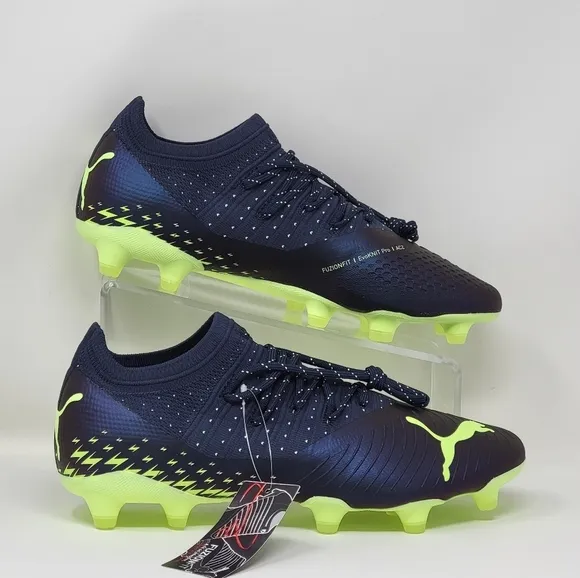 PUMA FUTURE Z 2.4 FG/AG Soccer Cleats Kids Size 4.5C Navy Green 107010-01 New