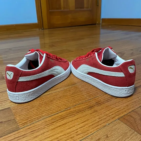 Puma Suede Classic 21 380560-02 Sneakers Big Kids 7C Red Lifestyle Shoes NL064