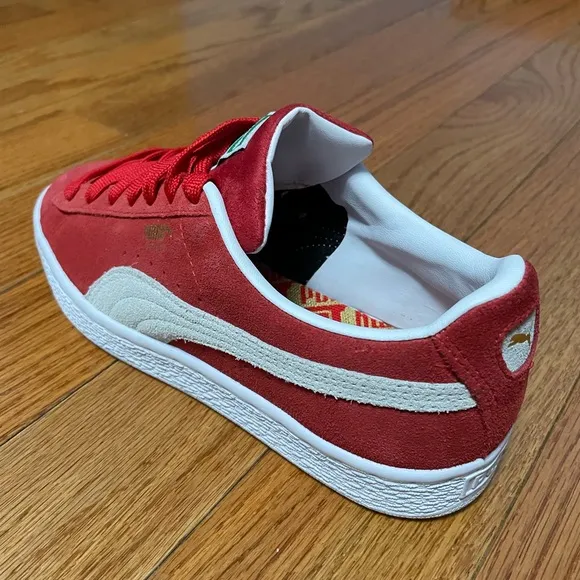 Puma Suede Classic 21 380560-02 Sneakers Big Kids 7C Red Lifestyle Shoes NL064